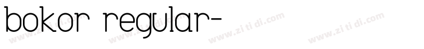 bokor regular字体转换